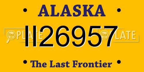 II26957 Alaska License Plate