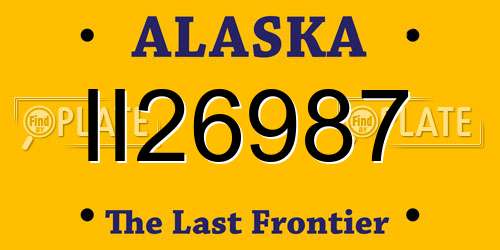 II26987 Alaska License Plate