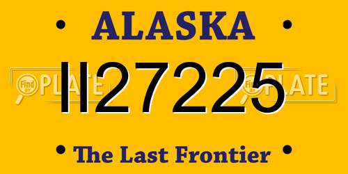 II27225 Alaska License Plate