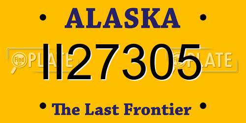 II27305 Alaska License Plate