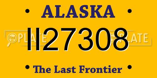 II27308 Alaska License Plate