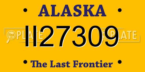 II27309 Alaska License Plate