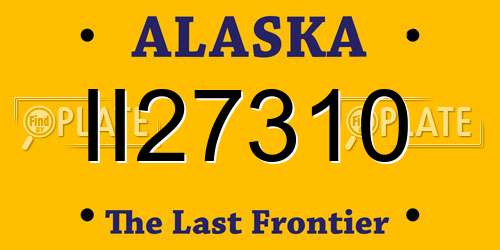 II27310 Alaska License Plate