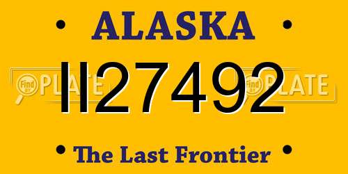II27492 Alaska License Plate