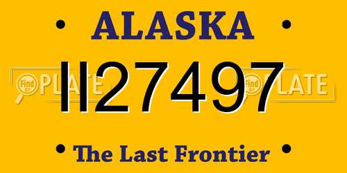 II27497 Alaska License Plate