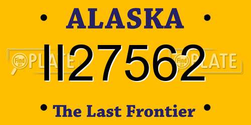 II27562 Alaska License Plate