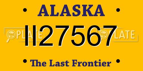 II27567 Alaska License Plate