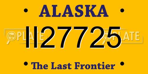 II27725 Alaska License Plate