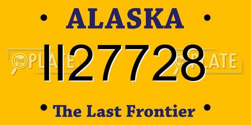 II27728 Alaska License Plate