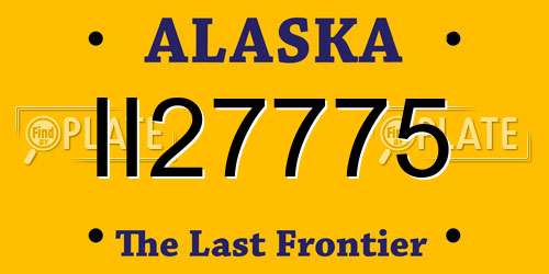 II27775 Alaska License Plate