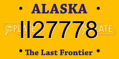 II27778 Alaska License Plate