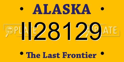 II28129 Alaska License Plate