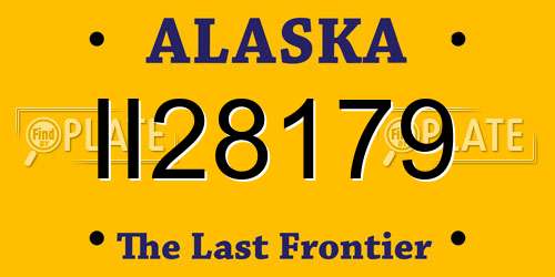II28179 Alaska License Plate