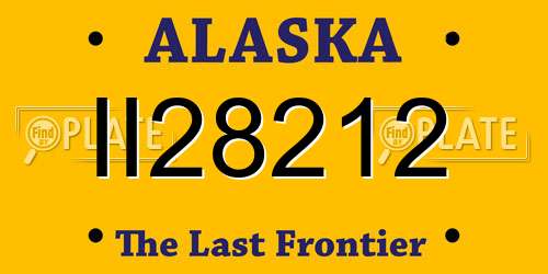 II28212 Alaska License Plate