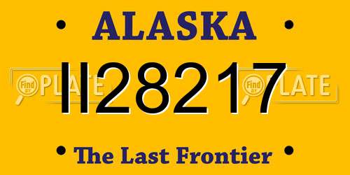 II28217 Alaska License Plate