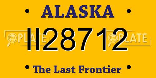 II28712 Alaska License Plate