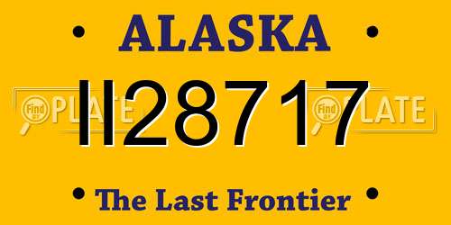 II28717 Alaska License Plate