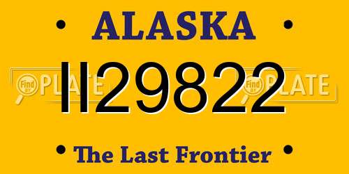 II29822 Alaska License Plate