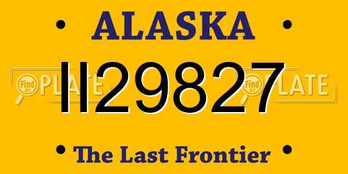 II29827 Alaska License Plate