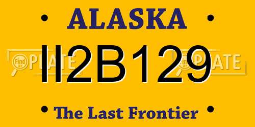 II2B129 Alaska License Plate