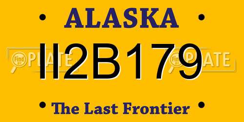 II2B179 Alaska License Plate