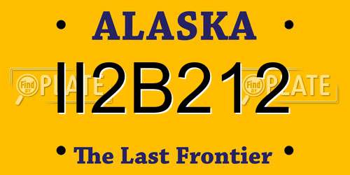 II2B212 Alaska License Plate