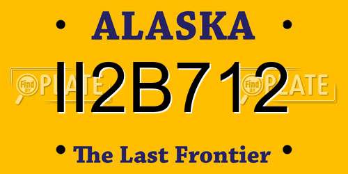 II2B712 Alaska License Plate