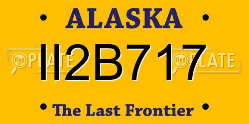 II2B717 Alaska License Plate