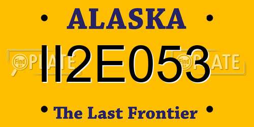 II2E053 Alaska License Plate