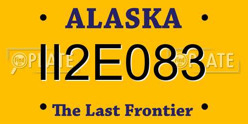 II2E083 Alaska License Plate