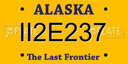 II2E237 Alaska License Plate