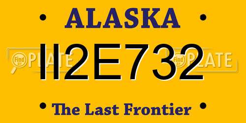 II2E732 Alaska License Plate