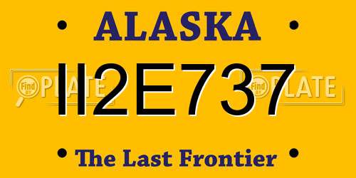 II2E737 Alaska License Plate