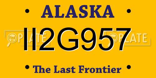 II2G957 Alaska License Plate