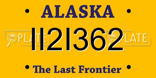 II2I362 Alaska License Plate