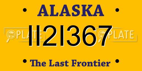 II2I367 Alaska License Plate