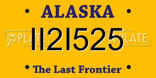 II2I525 Alaska License Plate