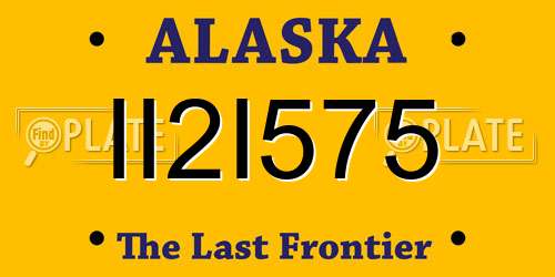 II2I575 Alaska License Plate