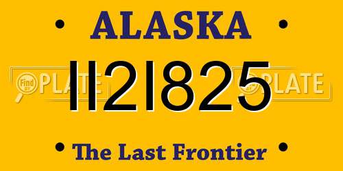II2I825 Alaska License Plate