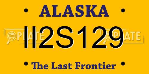 II2S129 Alaska License Plate