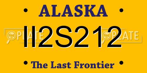 II2S212 Alaska License Plate