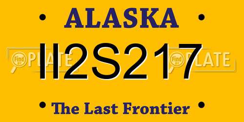 II2S217 Alaska License Plate