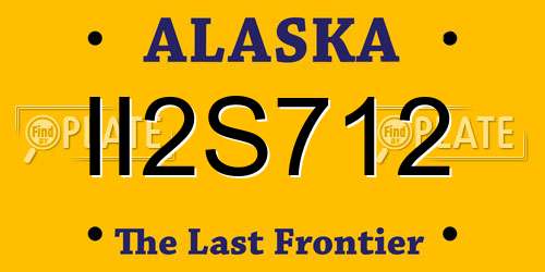 II2S712 Alaska License Plate