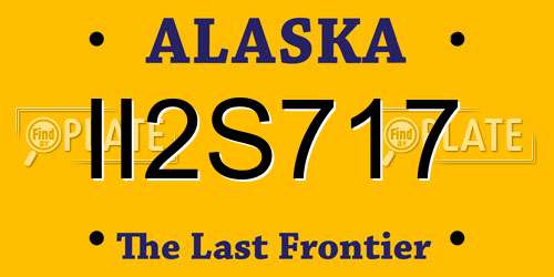 II2S717 Alaska License Plate