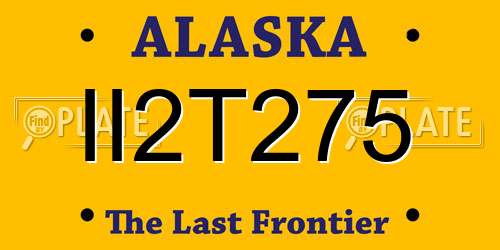 II2T275 Alaska License Plate
