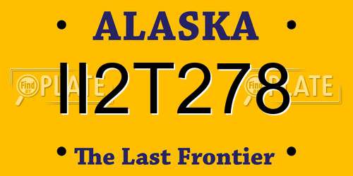 II2T278 Alaska License Plate