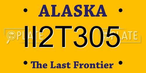 II2T305 Alaska License Plate