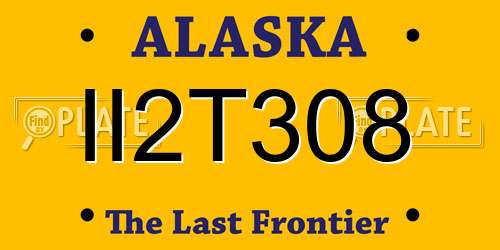 II2T308 Alaska License Plate