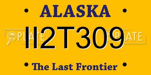 II2T309 Alaska License Plate