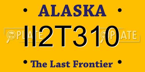 II2T310 Alaska License Plate